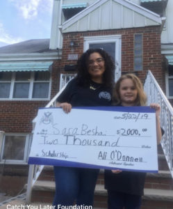 Sara Beshai graduate of County Prep received $2000.00